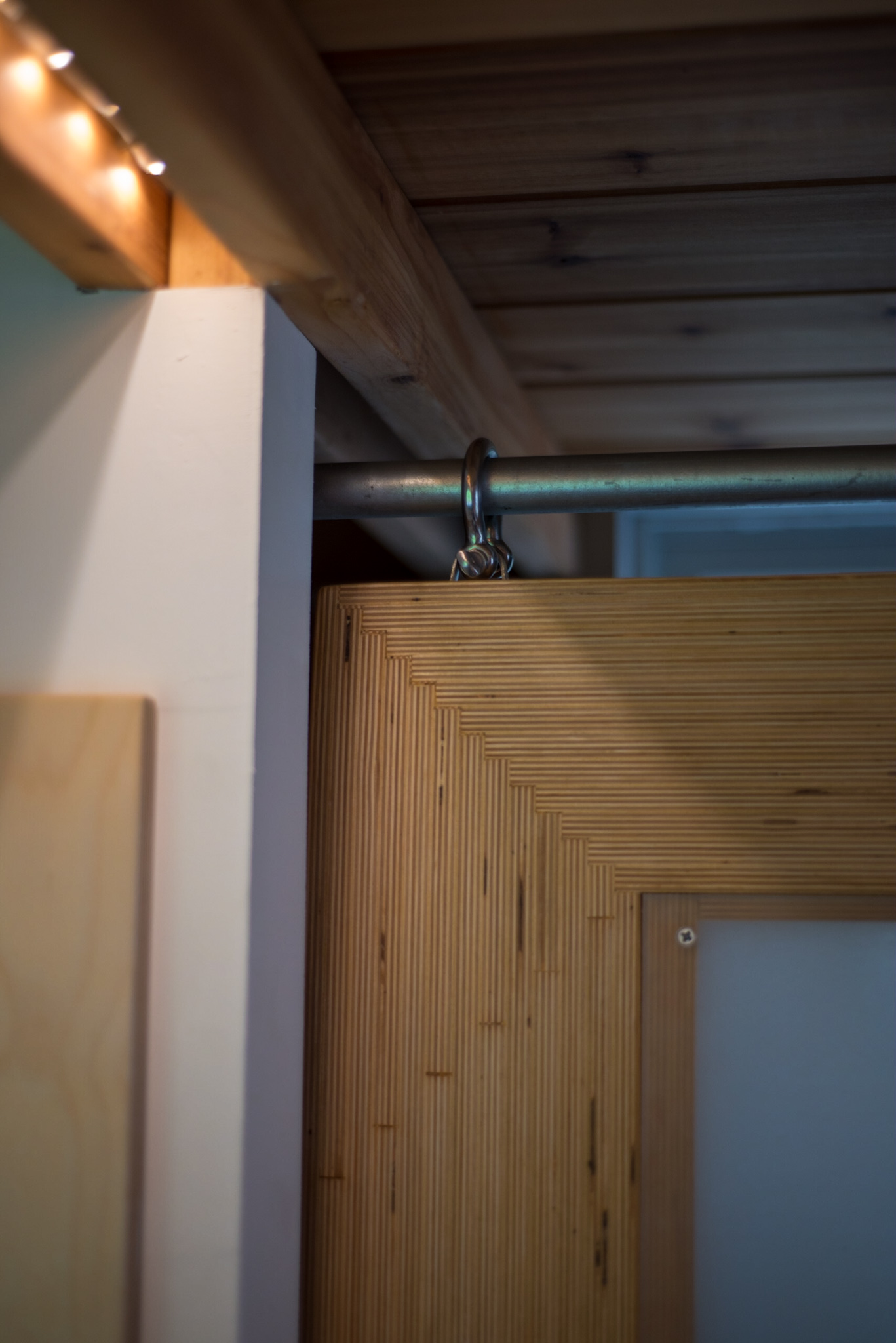 Sliding barn door detail