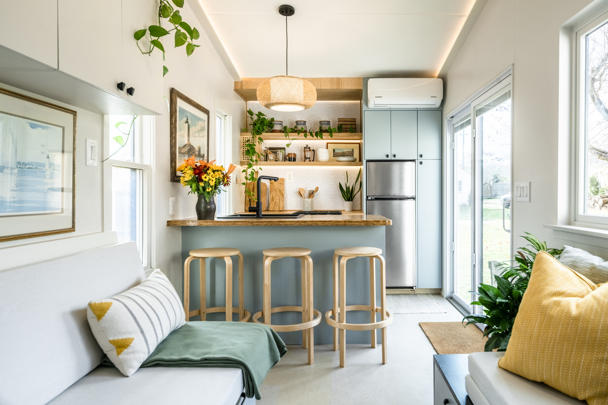 Overhead view from loft