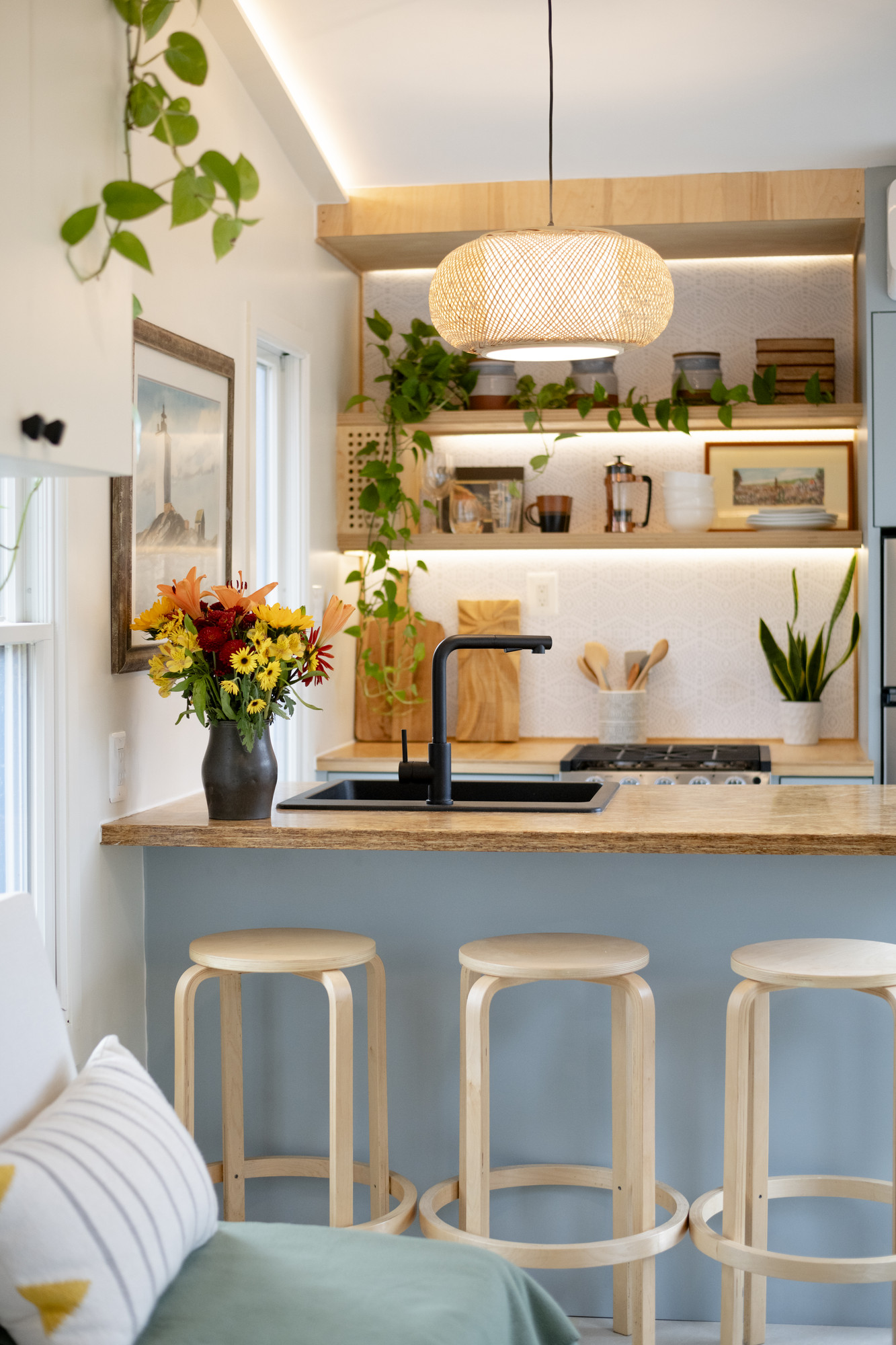 View looking down from loft