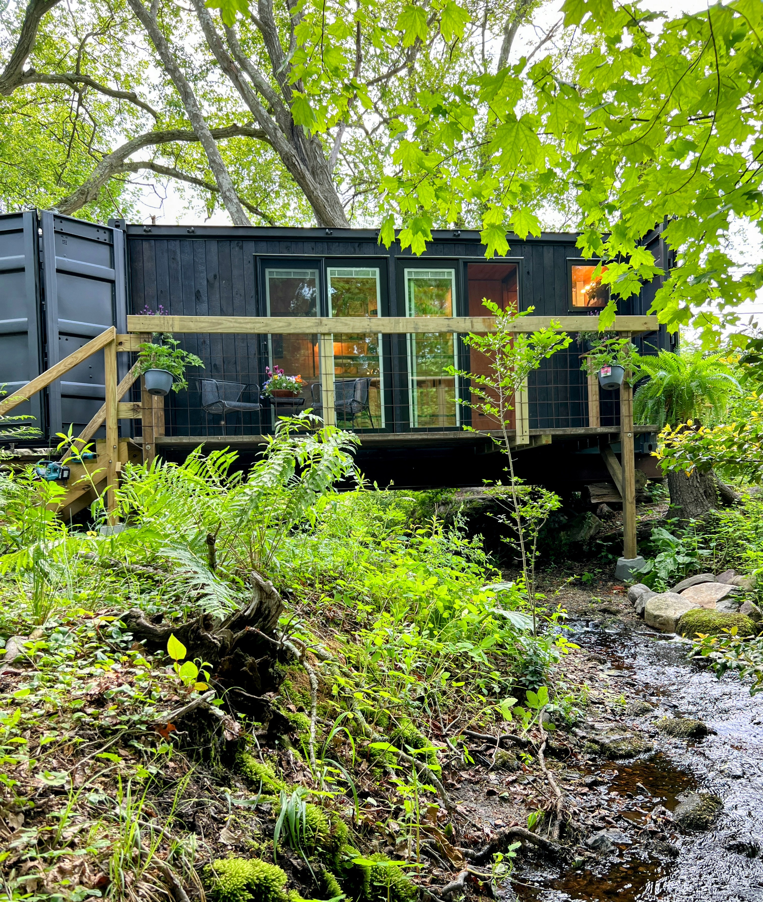Container over creek